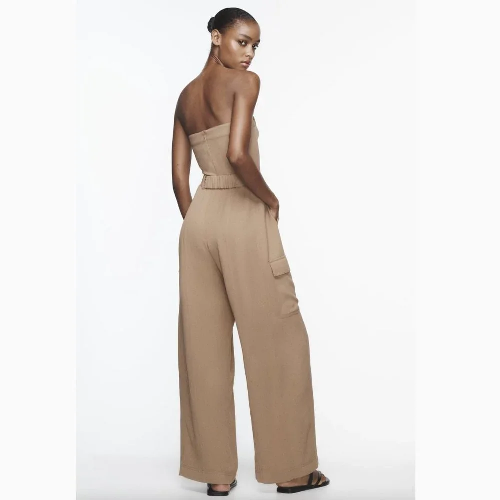 BLOGGER'S FAVE! Zara Belted Cargo Jumpsuit NWT